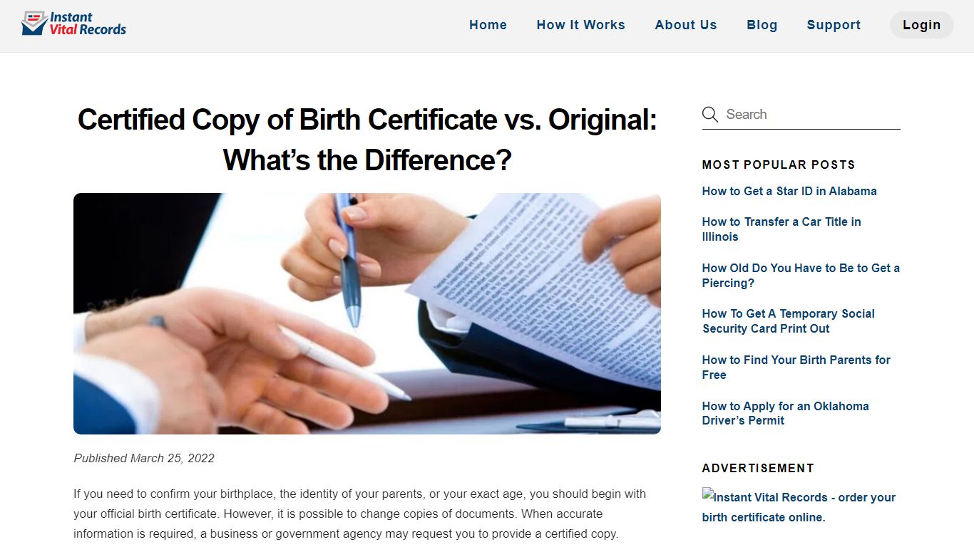 Certified Copy of Birth Certificate vs. Original: What's the Difference?